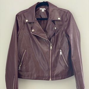 Shiny Faux-Leather Jacket